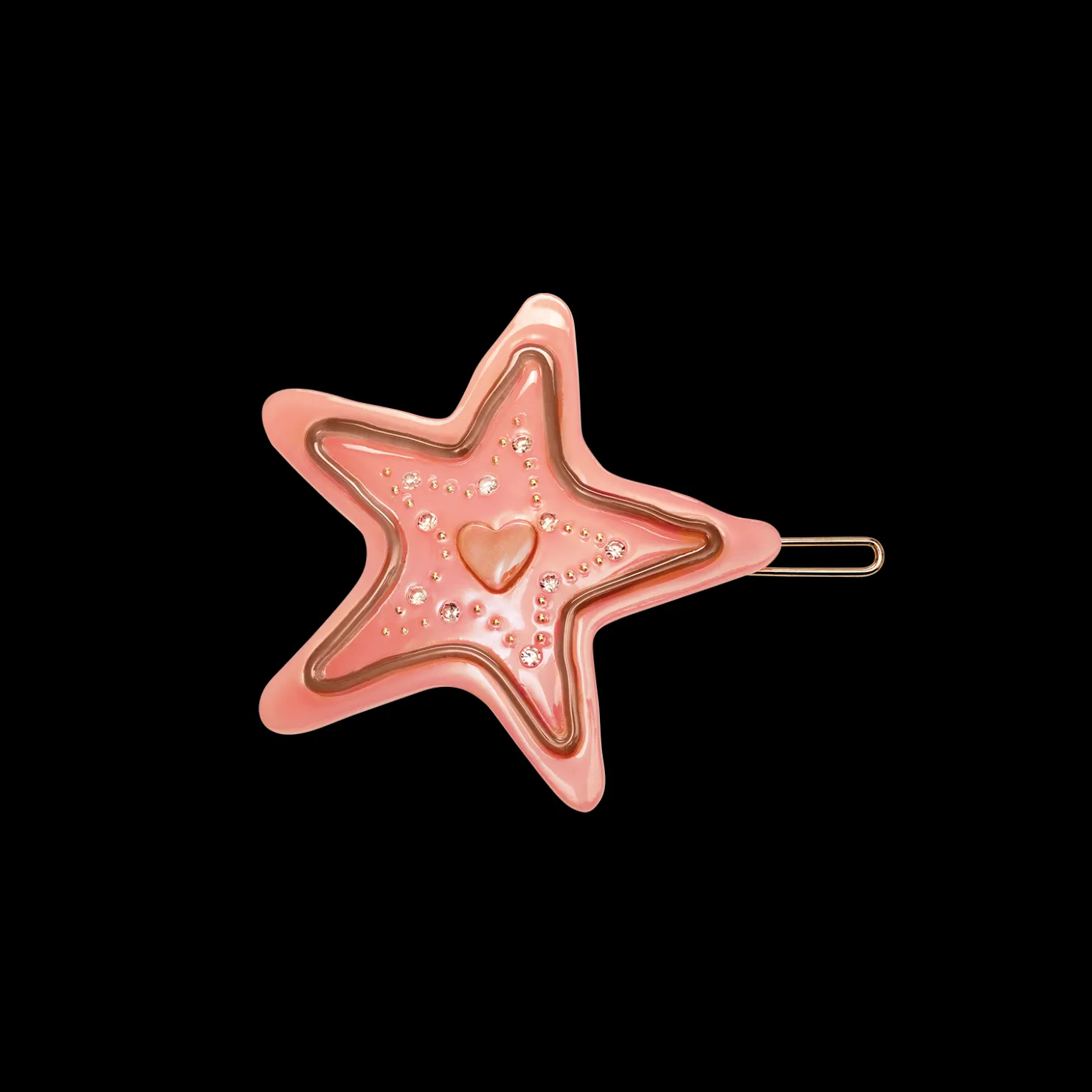 Maanesten Big Star Hårspænde Flamingo Pink Clearance