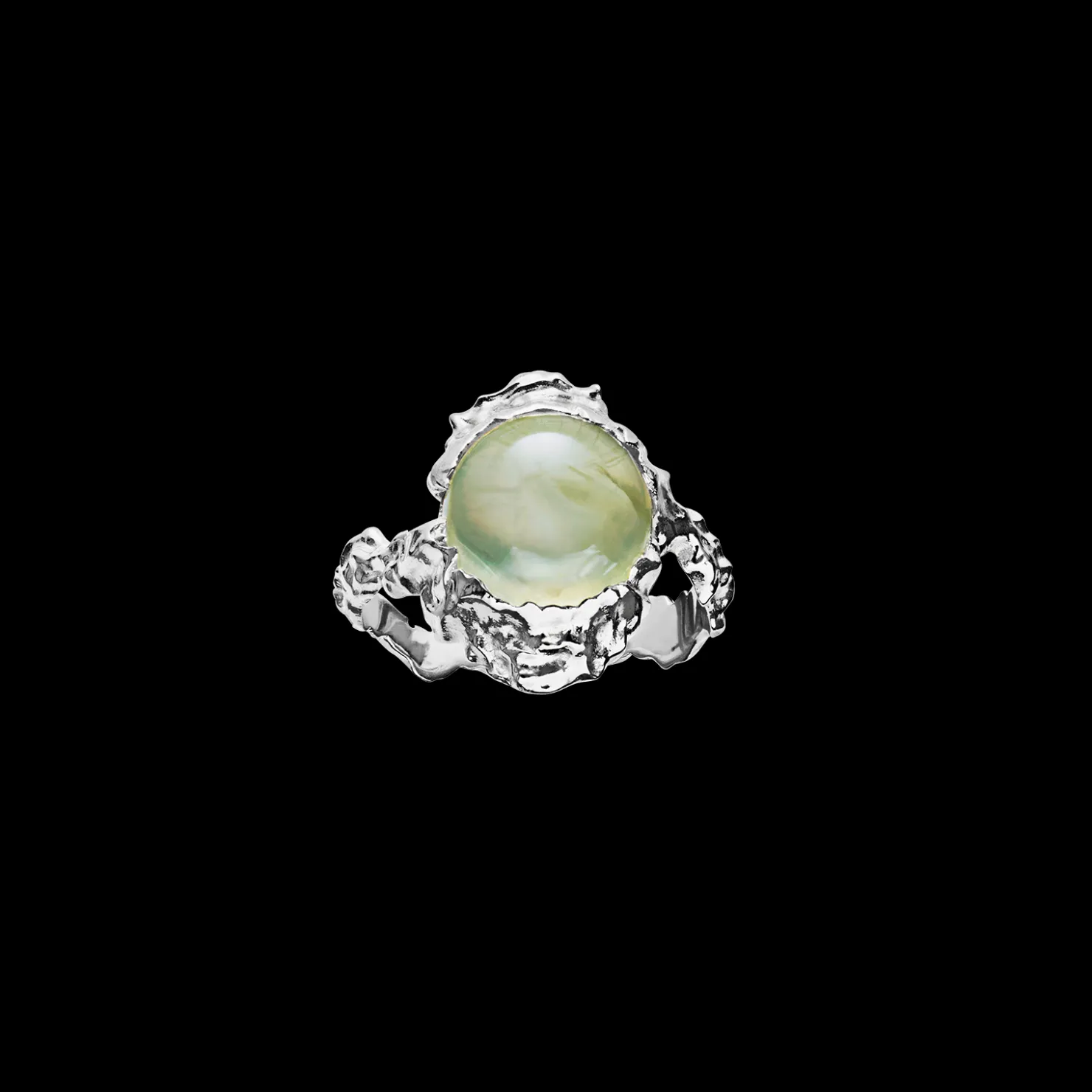 Maanesten Gudinde Ring Prehnit Cheap