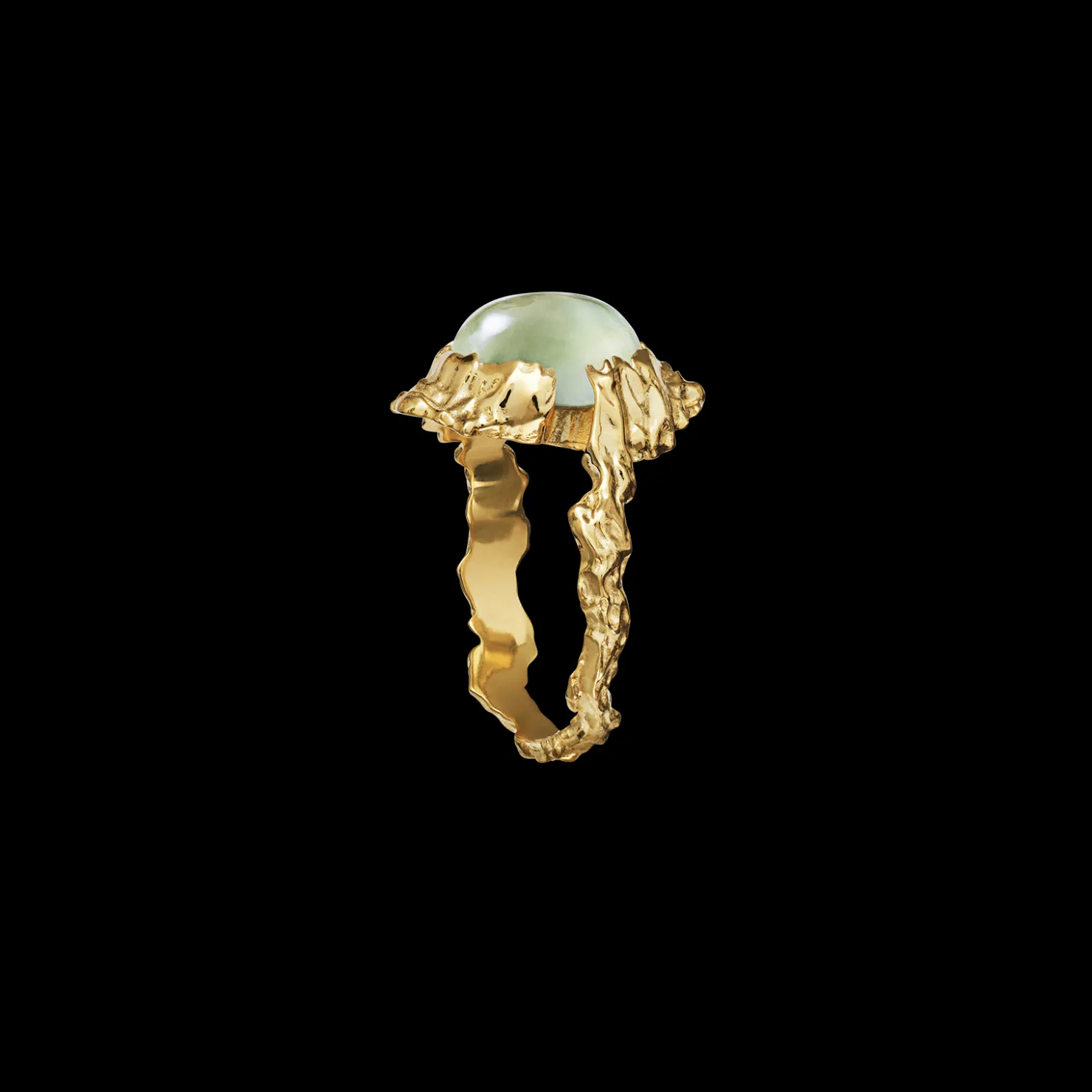 Maanesten Gudinde Ring Prehnit Flash Sale
