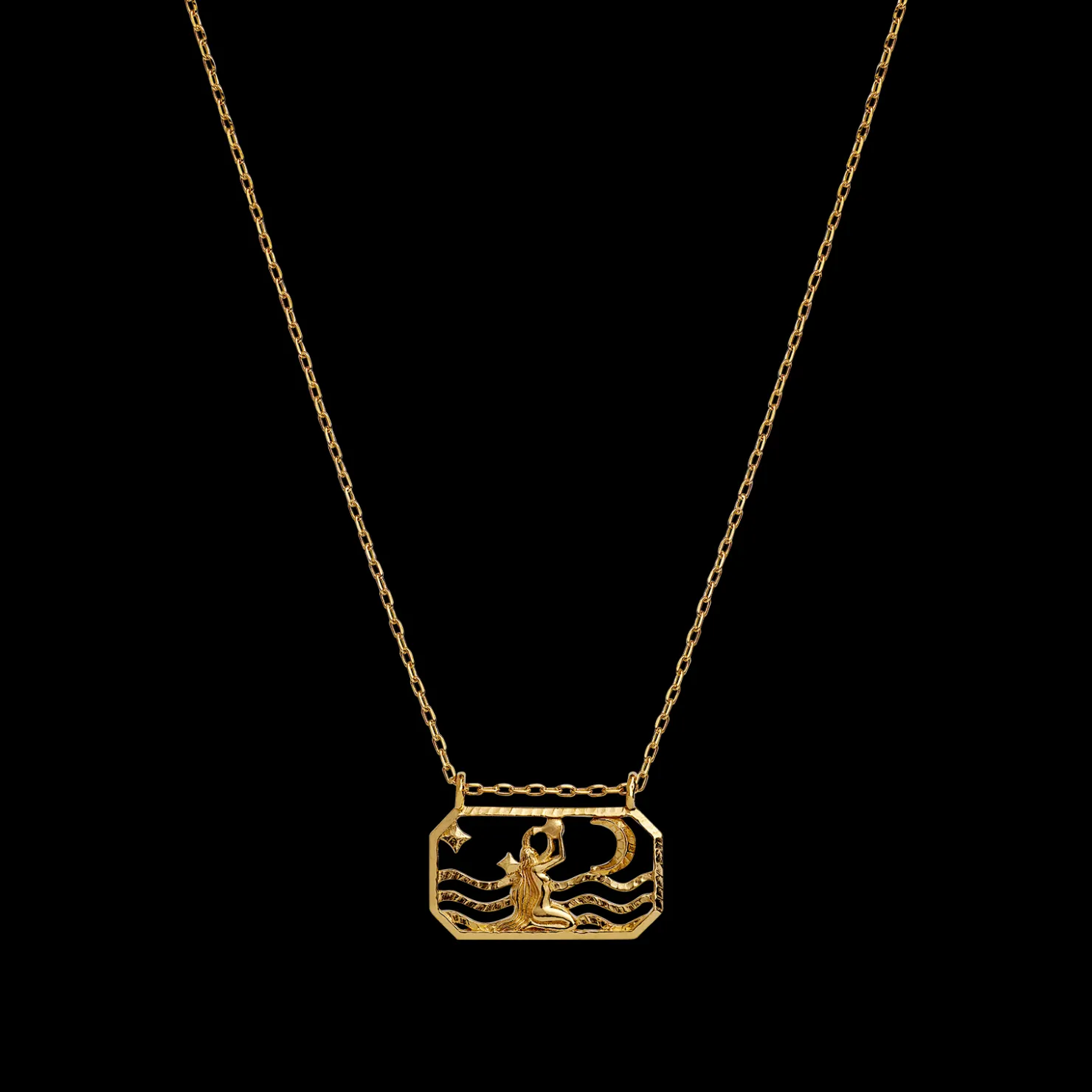 Maanesten Zodiac Aquarius Halskæde 20. Jan - 18. Feb Best Sale