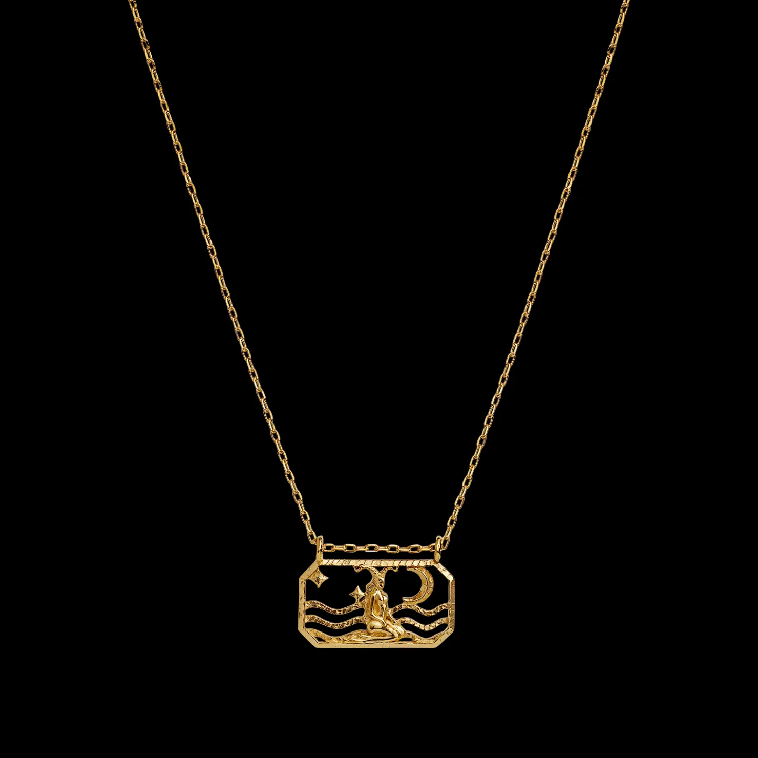 Maanesten Zodiac Capricorn Halskæde 22. Dec - 19. Jan Fashion